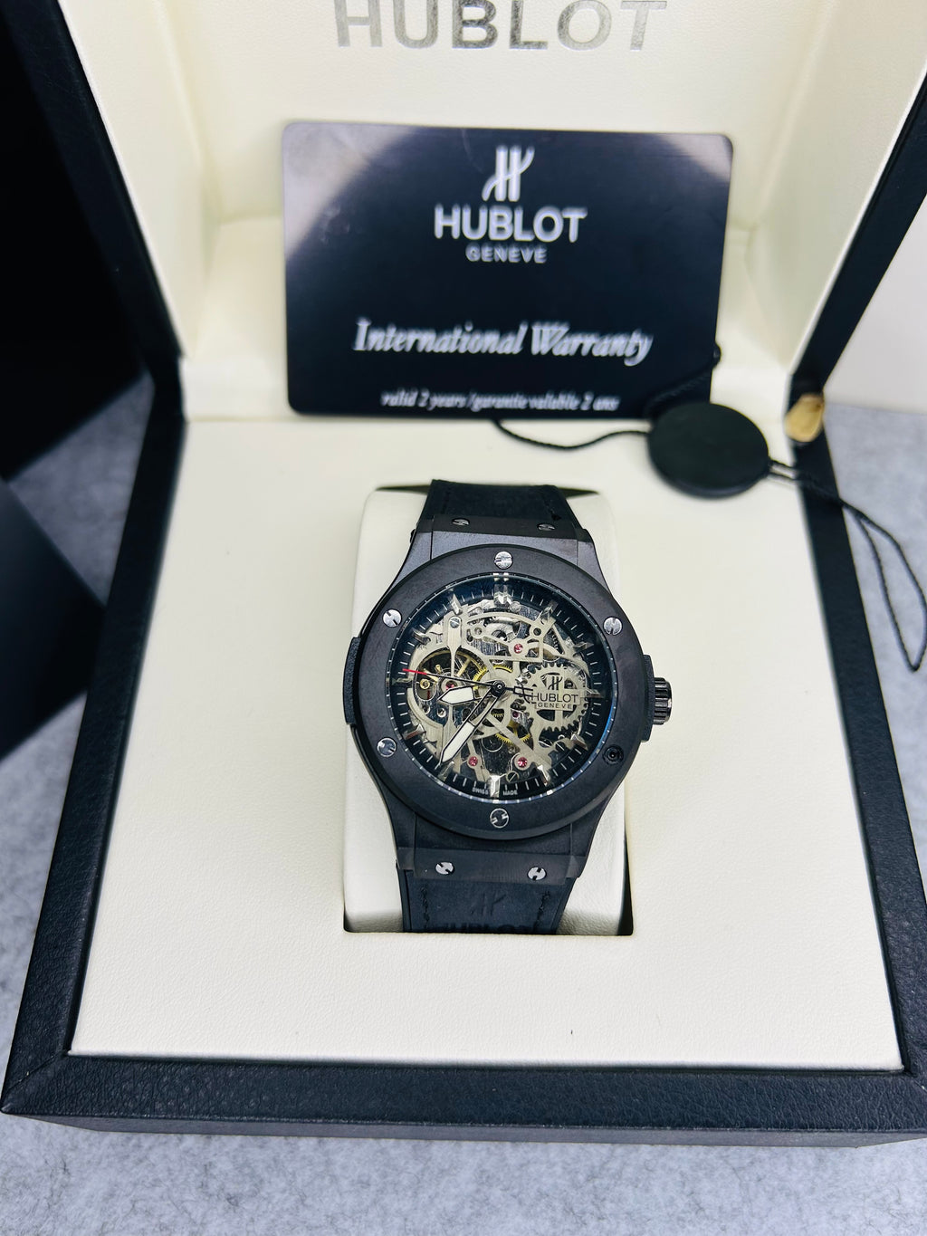 HBLT Classic Men’s Automatic Watch – Model 281H With Luxury Hublot Box